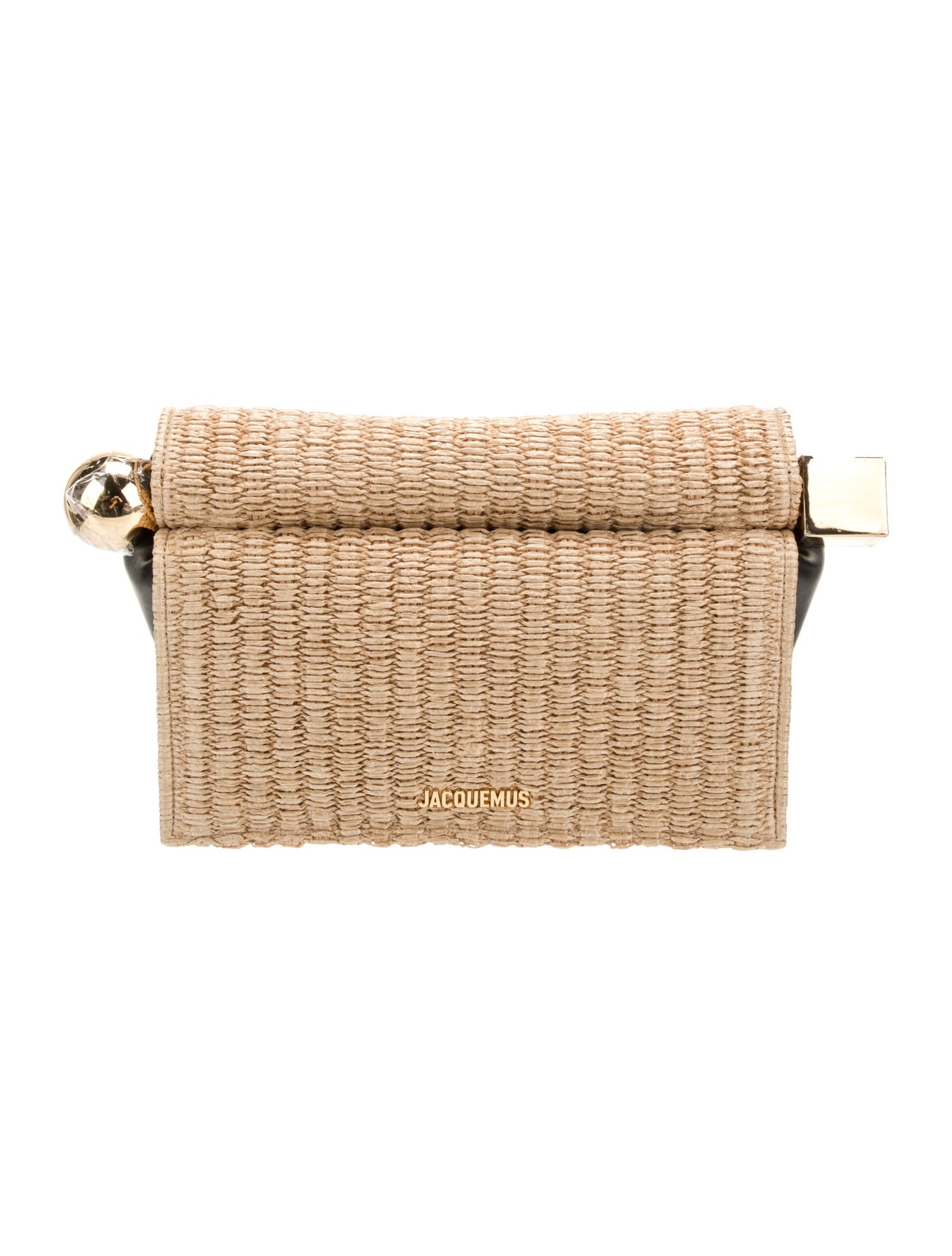 Jacquemus Straw Rond Carré Clutch