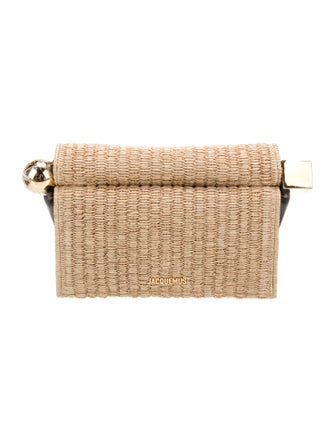 Jacquemus Straw Rond Carré Clutch
