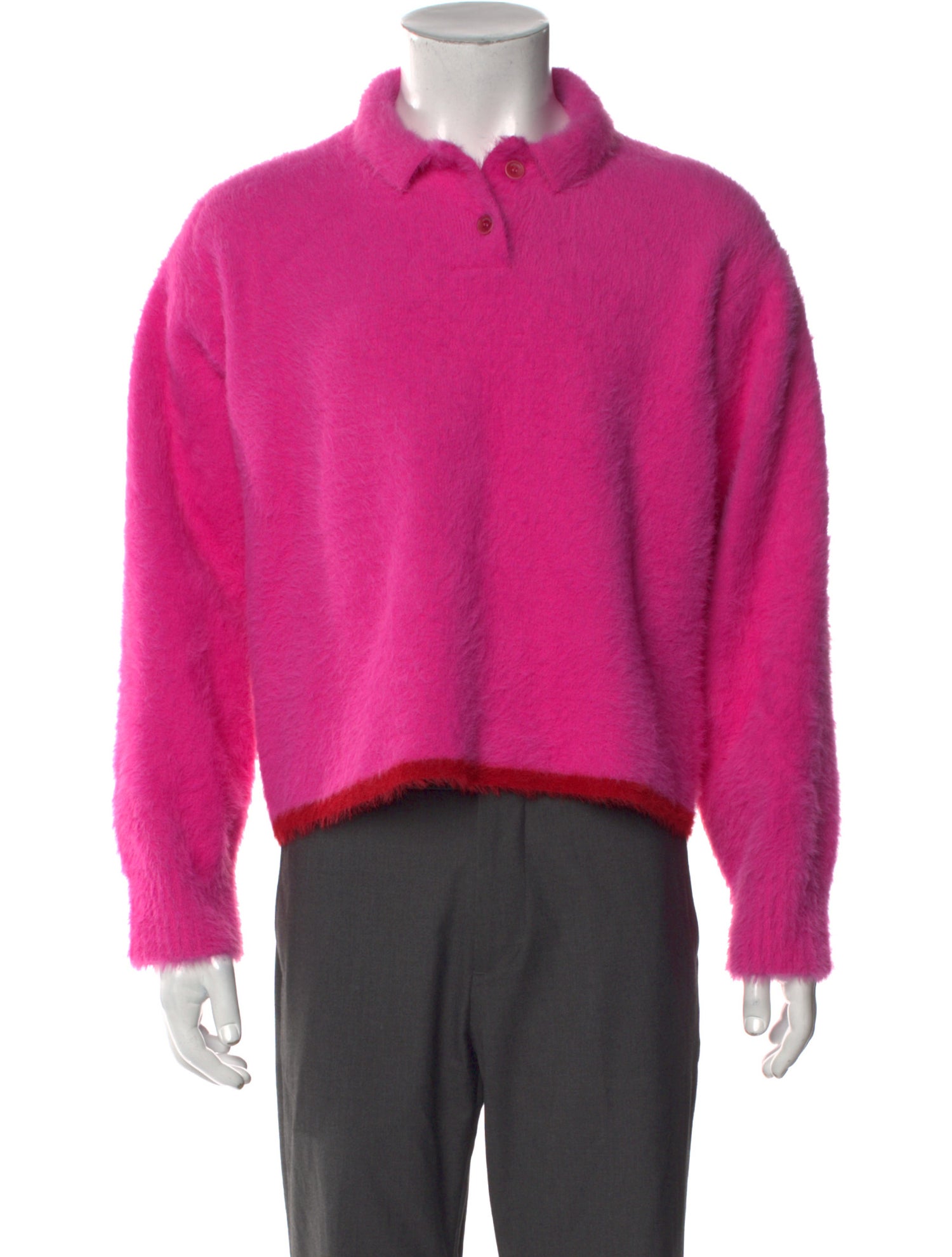 Jacquemus Collar Long Sleeve Polo Sweater