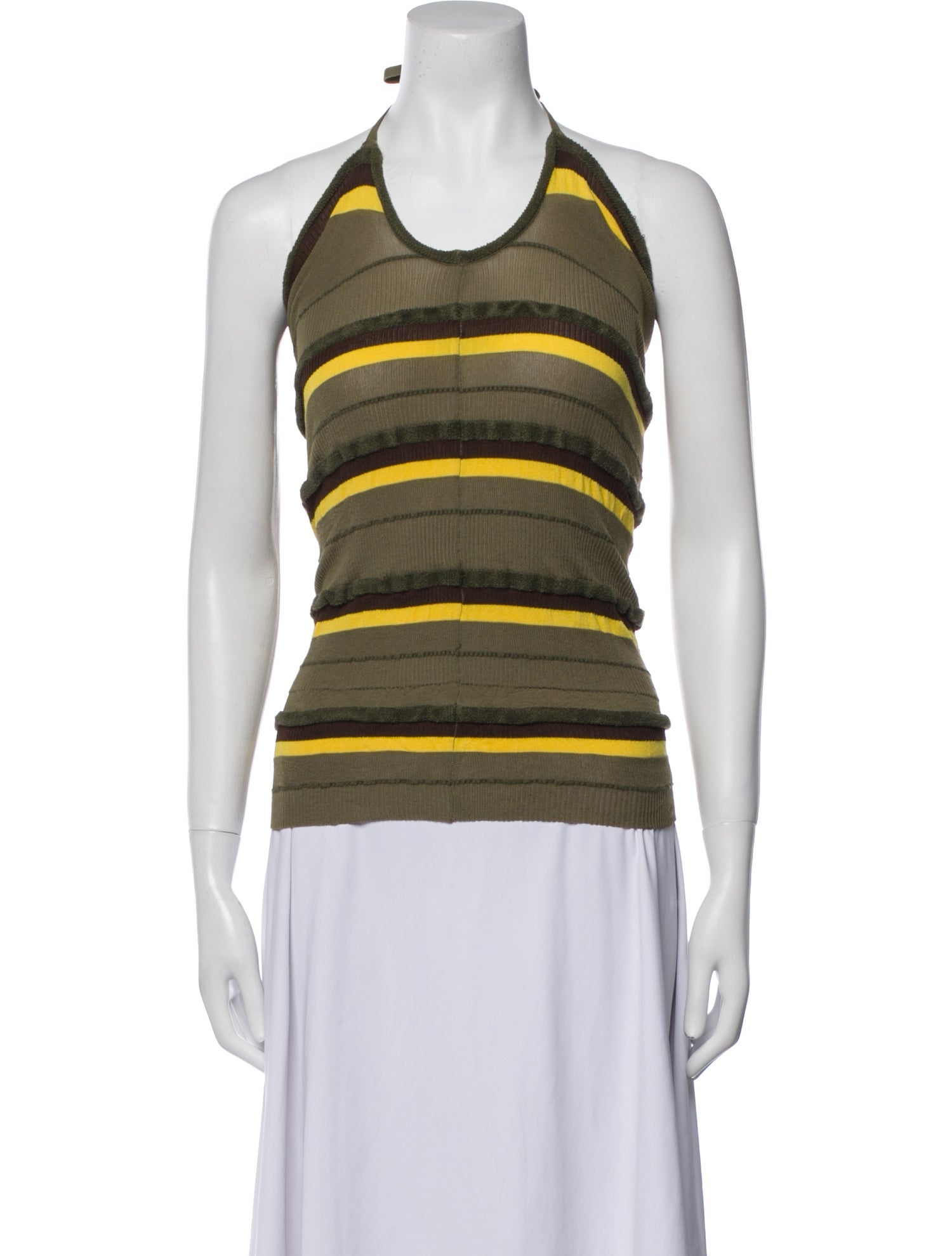 Jacquemus Striped Scoop Neck Top