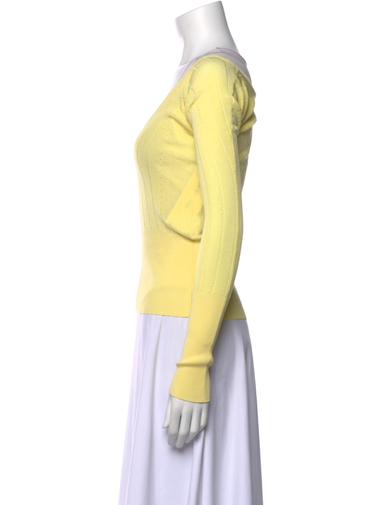 Jacquemus Scoop Neck Long Sleeve Top