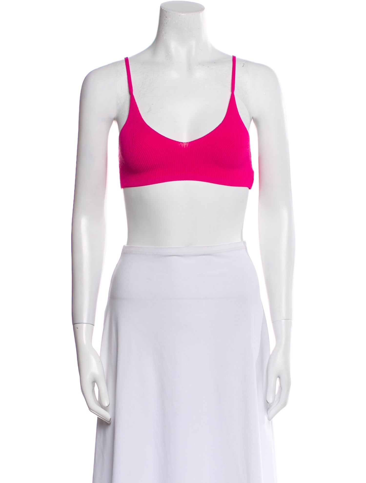 Jacquemus Scoop Neck Sleeveless Crop Top
