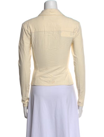 Jacquemus Linen Long Sleeve Crop Top