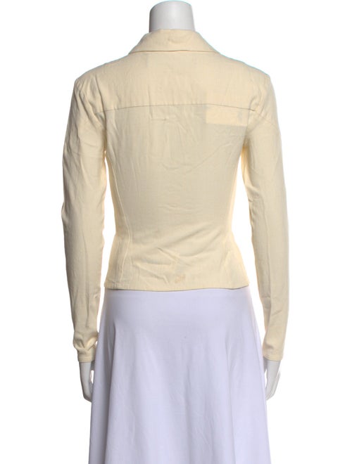 Jacquemus Linen Long Sleeve Crop Top