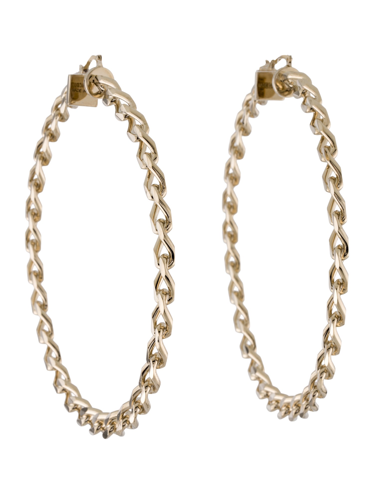 Jacquemus Les Creoles Gourmette Hoop Earrings