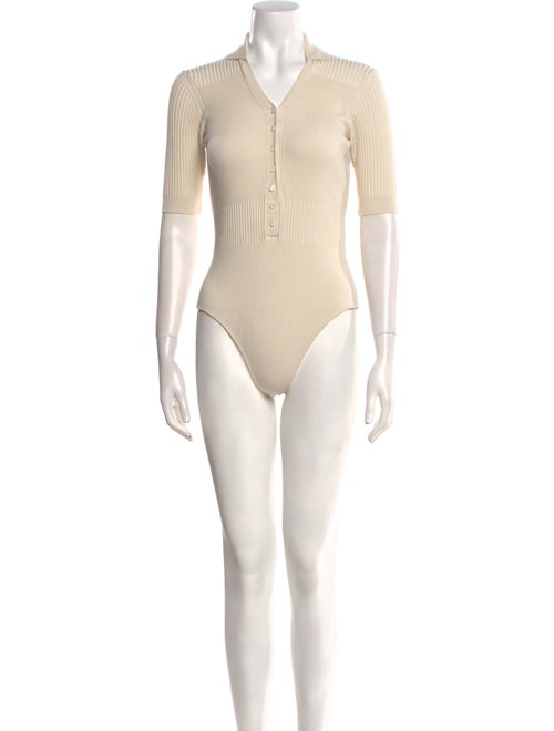 Jacquemus V-Neck Short Sleeve Bodysuit