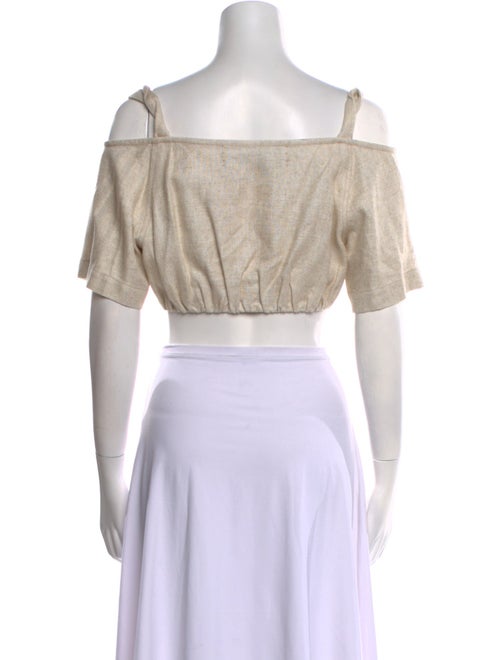 Jacquemus Square Neckline Short Sleeve Crop Top