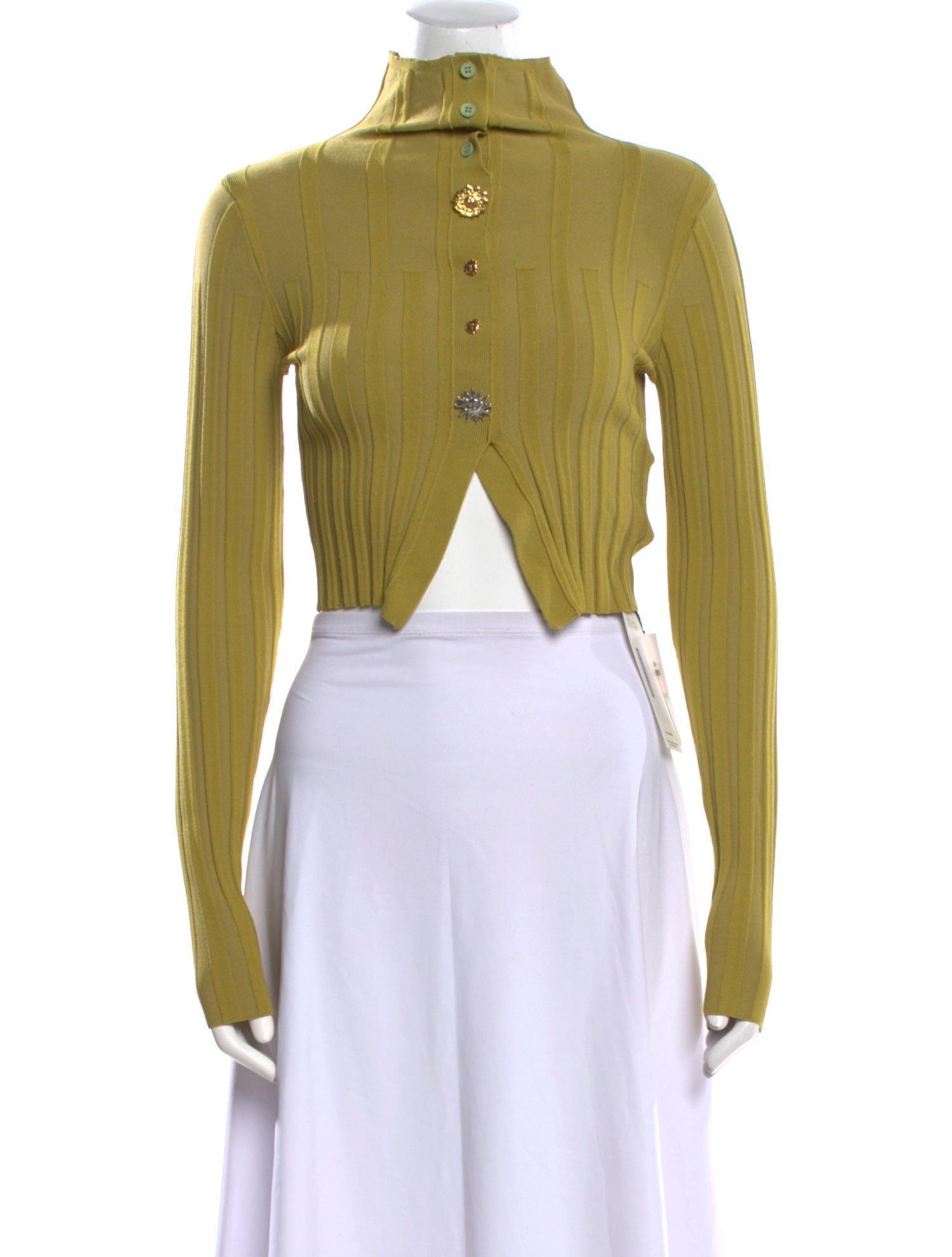 Jacquemus Mock Neck Long Sleeve Crop Top w/ Tags