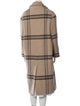Jacquemus Virgin Wool Plaid Print Faux Fur Coat