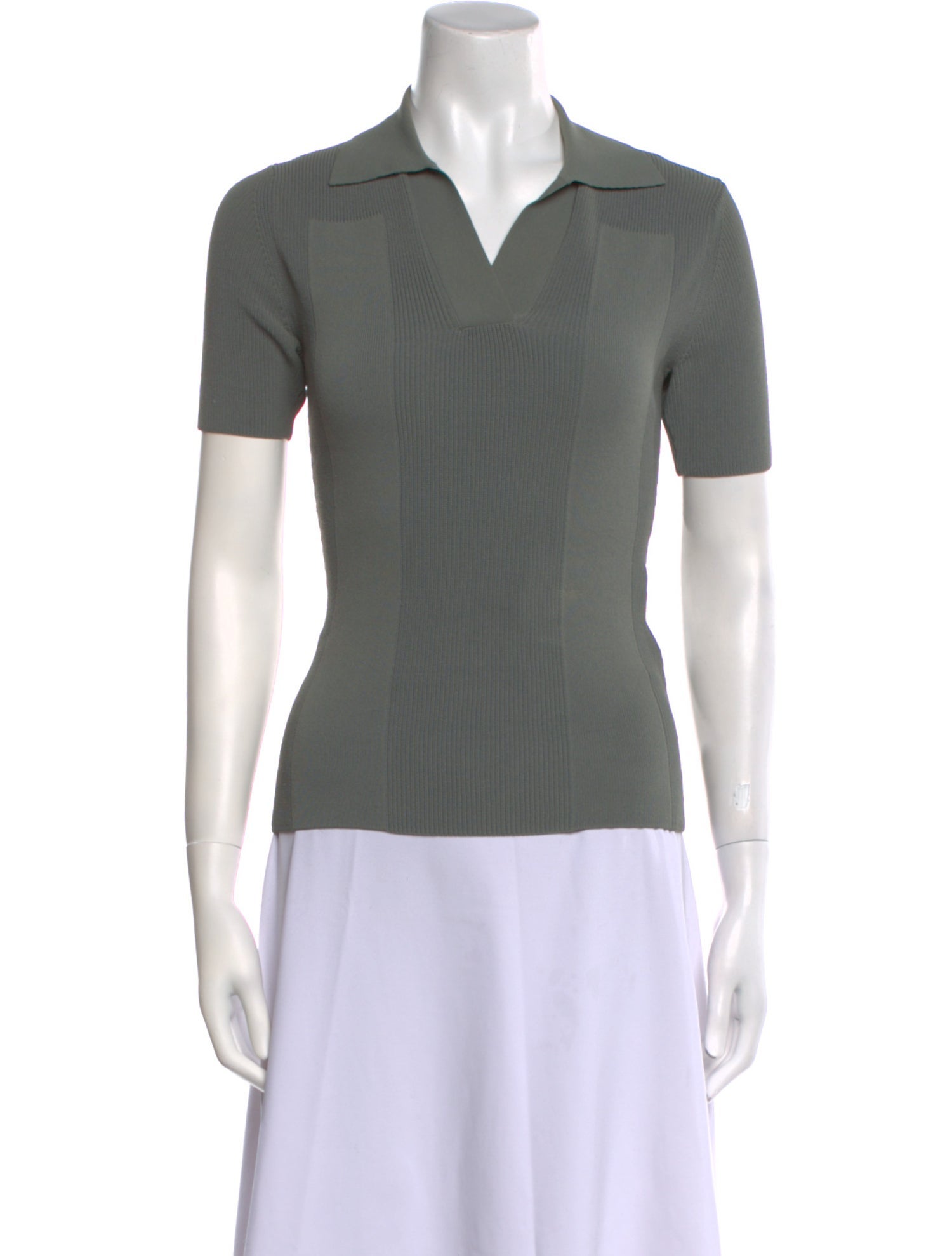 Jacquemus V-Neck Short Sleeve Polo