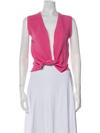 Jacquemus Plunge Neckline Sleeveless Crop Top