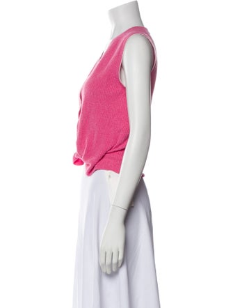 Jacquemus Plunge Neckline Sleeveless Crop Top