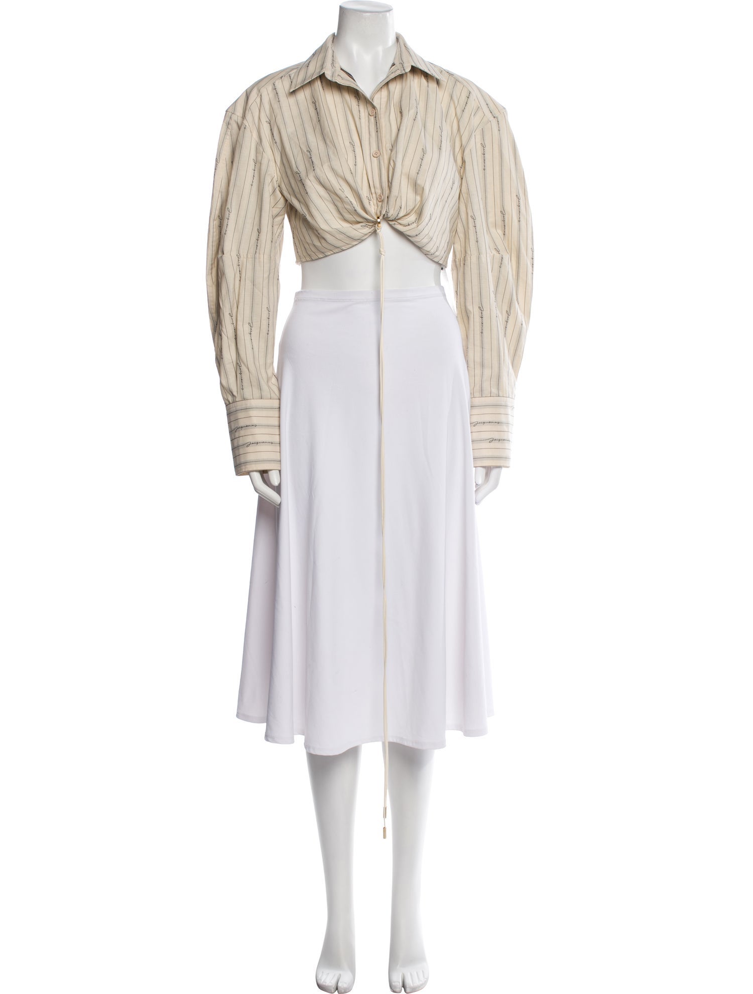 Jacquemus Long Sleeve Crop Top