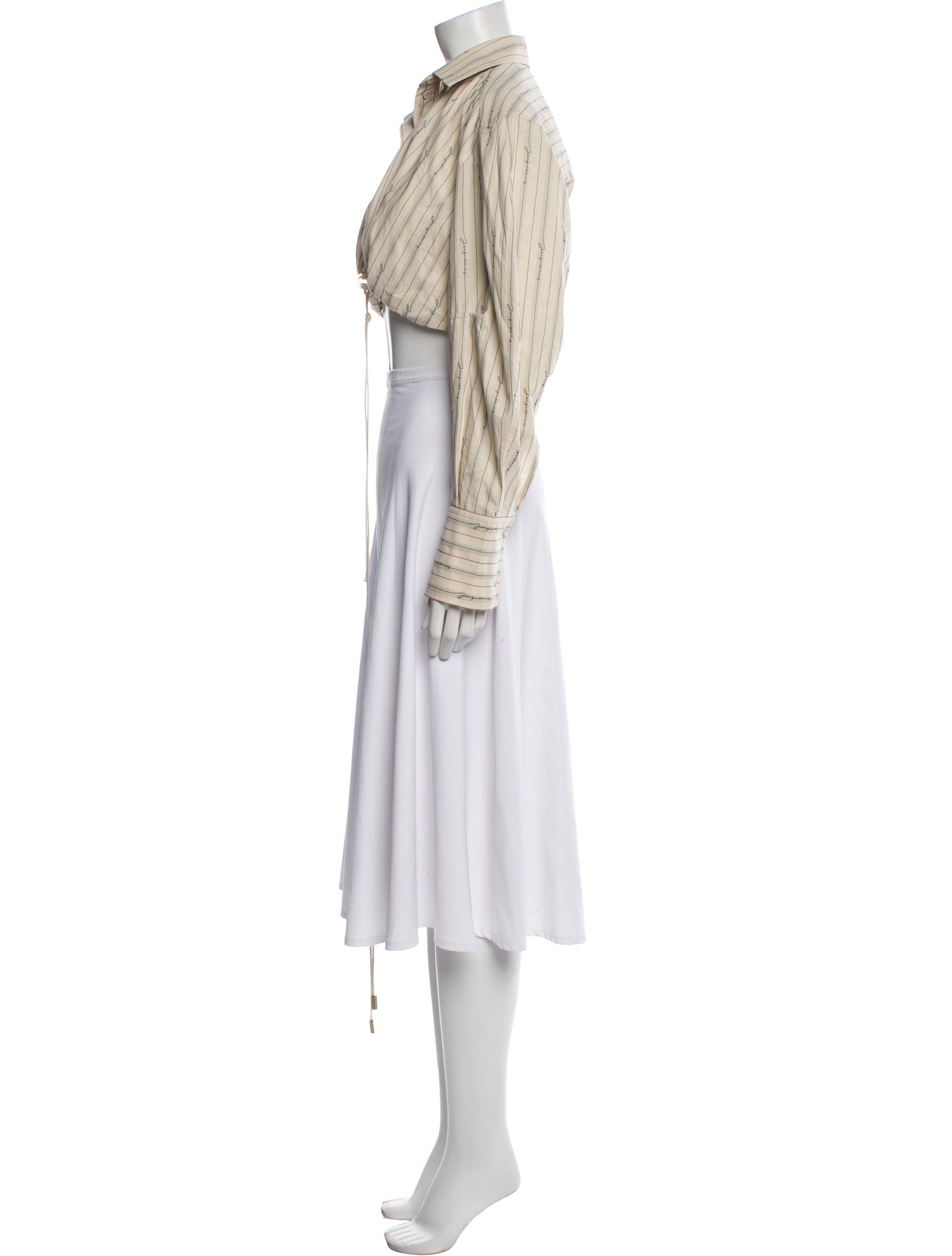 Jacquemus Long Sleeve Crop Top