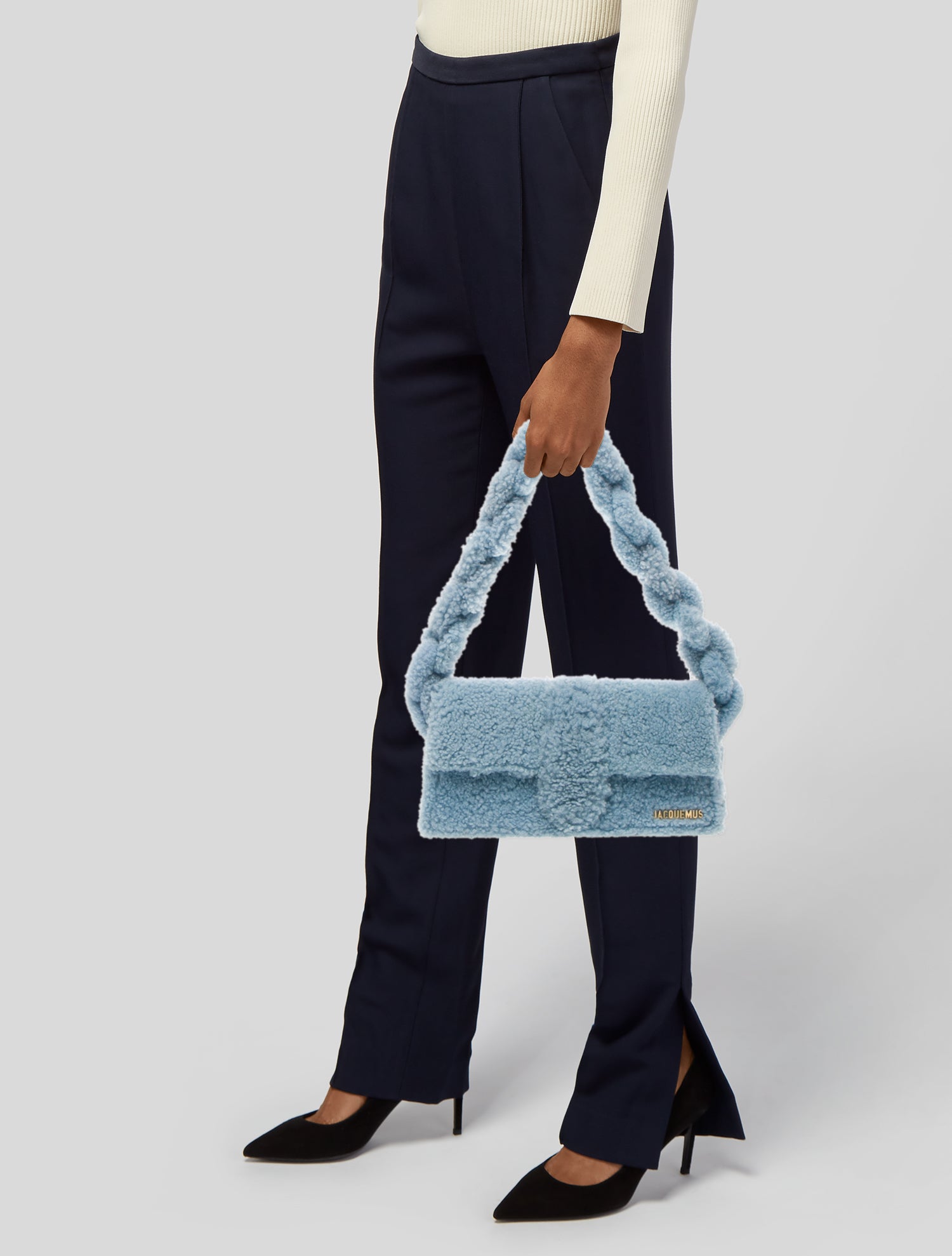 Jacquemus Shearling Shoulder Bag