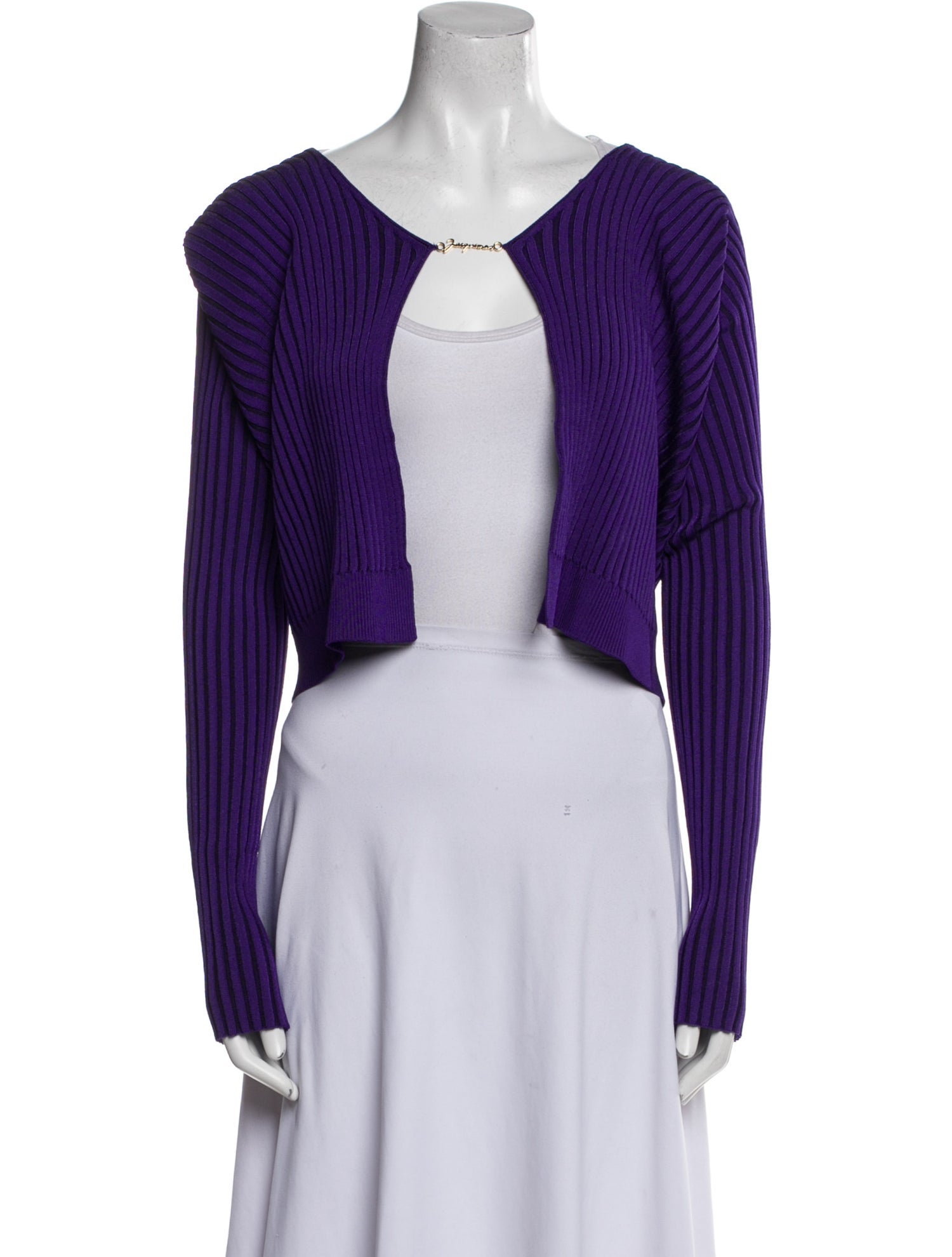 Jacquemus Scoop Neck Long Sleeve Crop Top w/ Tags