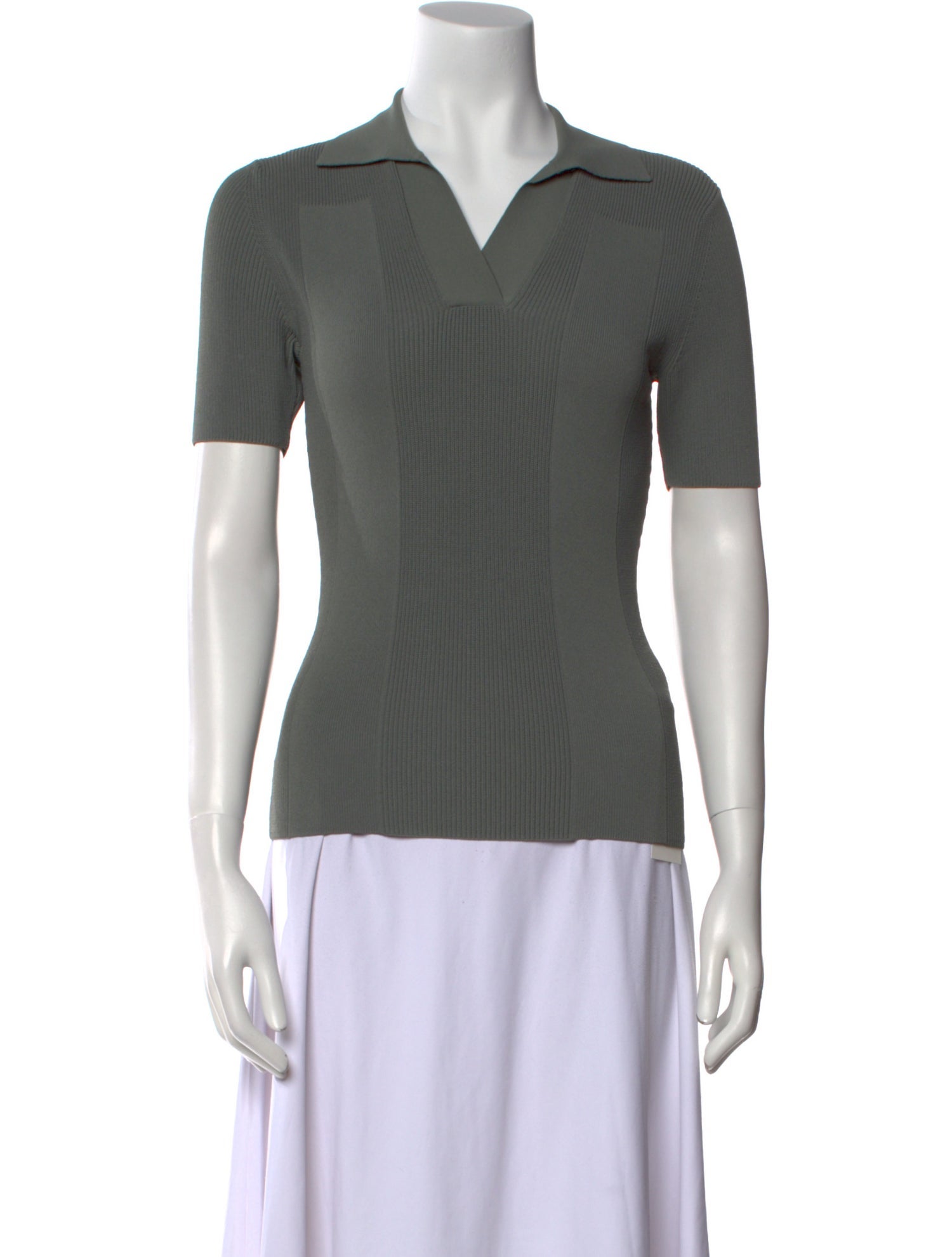 Jacquemus V-Neck Short Sleeve Polo