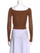 Jacquemus Square Neckline Long Sleeve Crop Top