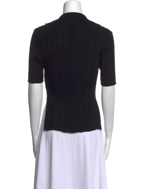 Jacquemus V-Neck Short Sleeve Crop Top