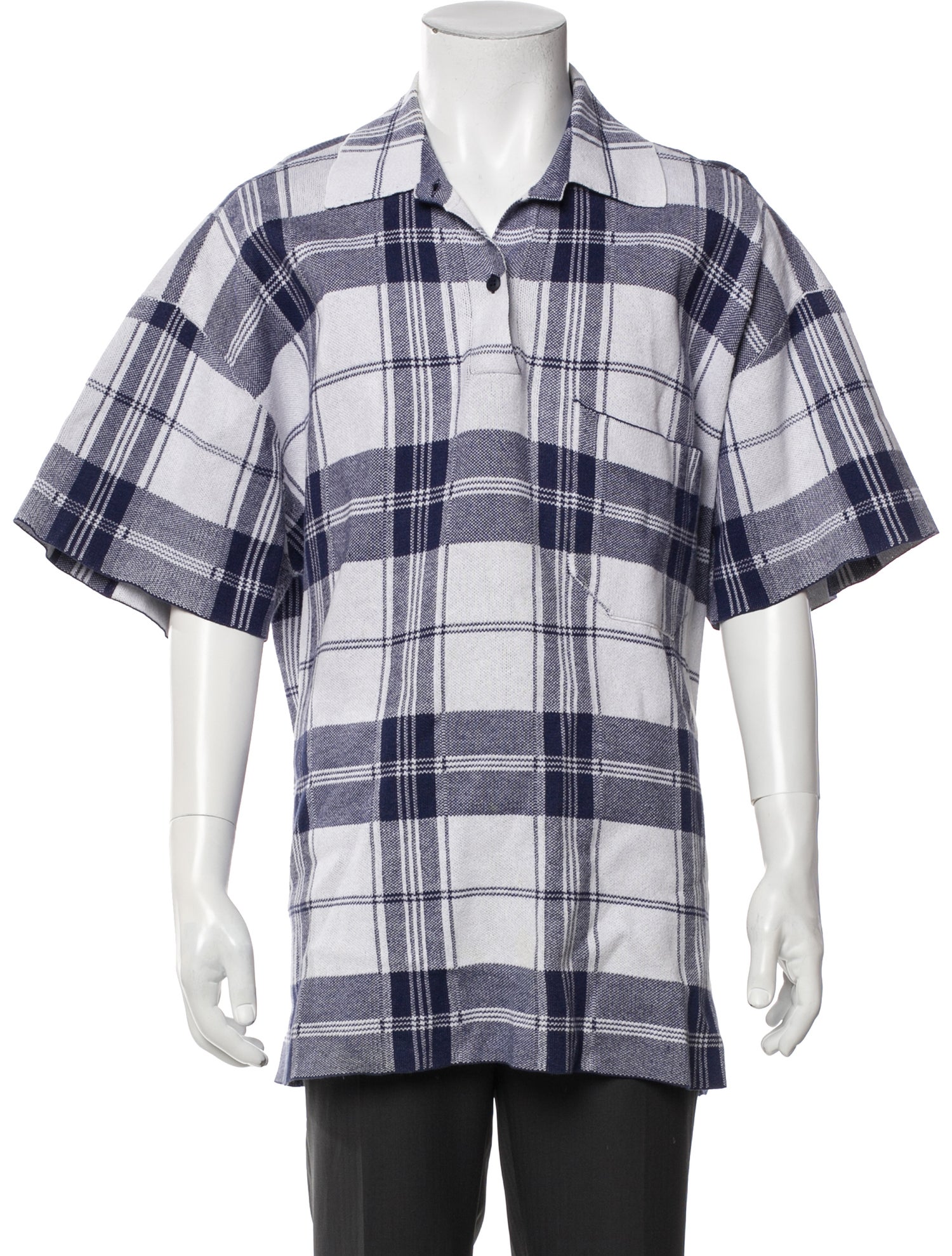 Jacquemus Plaid Print Three-Quarter Sleeve Shirt