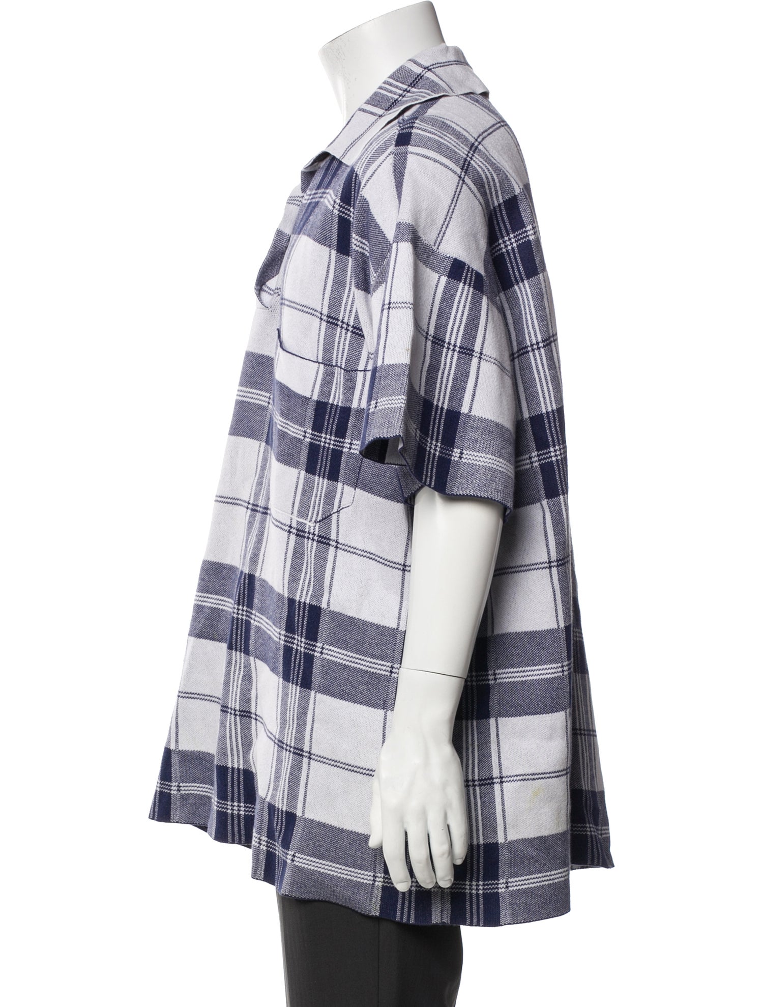 Jacquemus Plaid Print Three-Quarter Sleeve Shirt