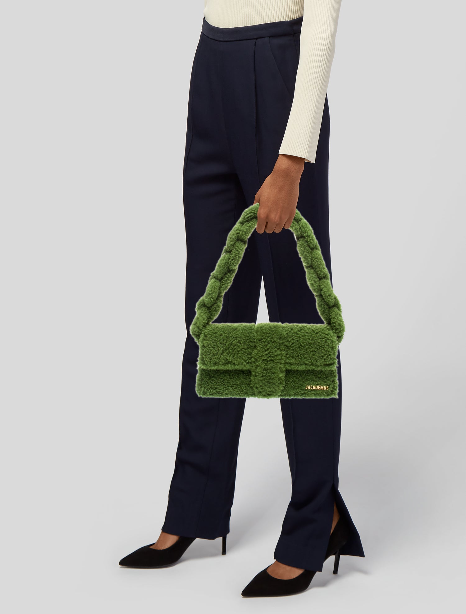 Jacquemus Shearling Shoulder Bag