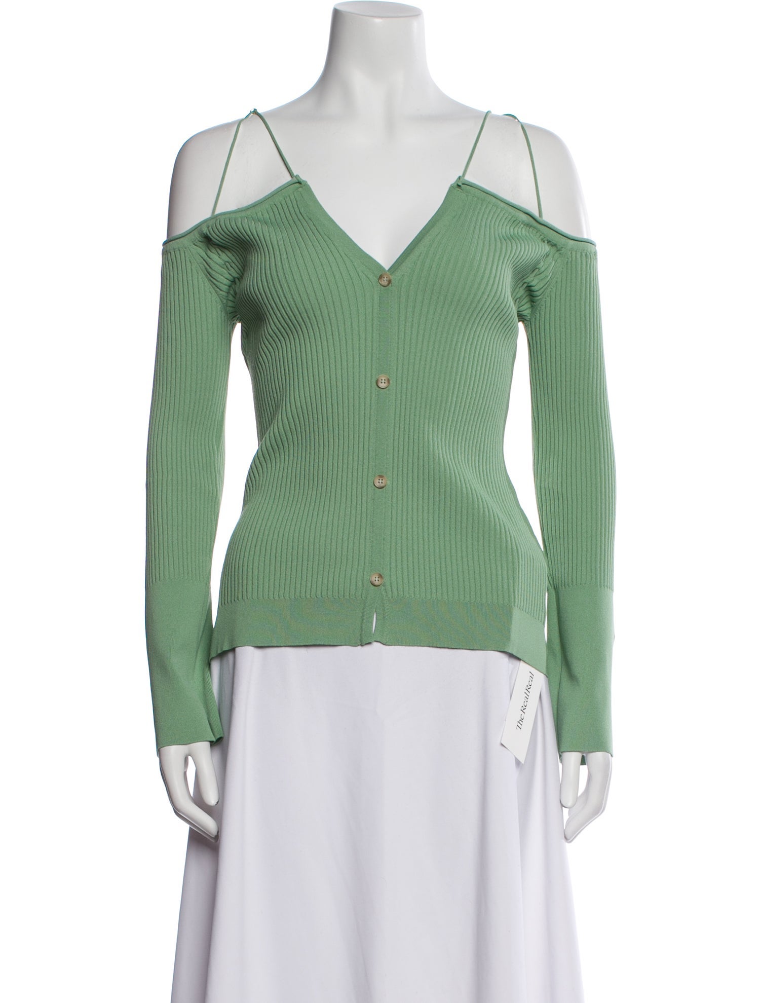 Jacquemus V-Neck Long Sleeve Top