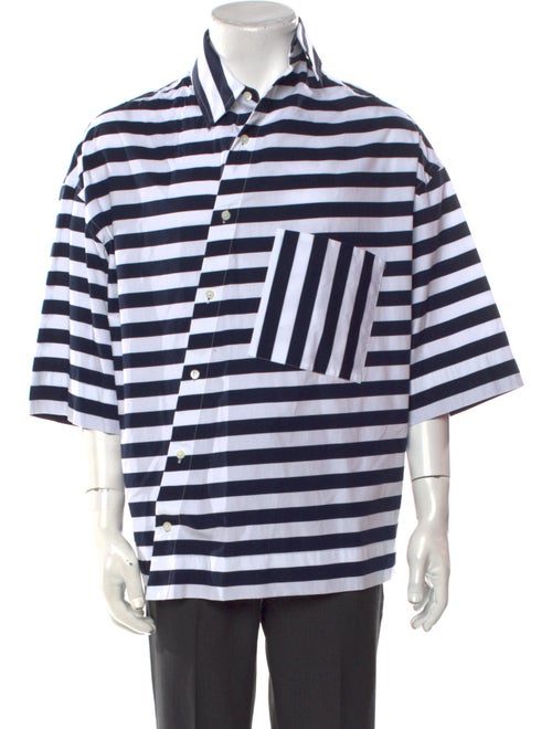 Jacquemus Striped Three-Quarter Sleeve Shirt