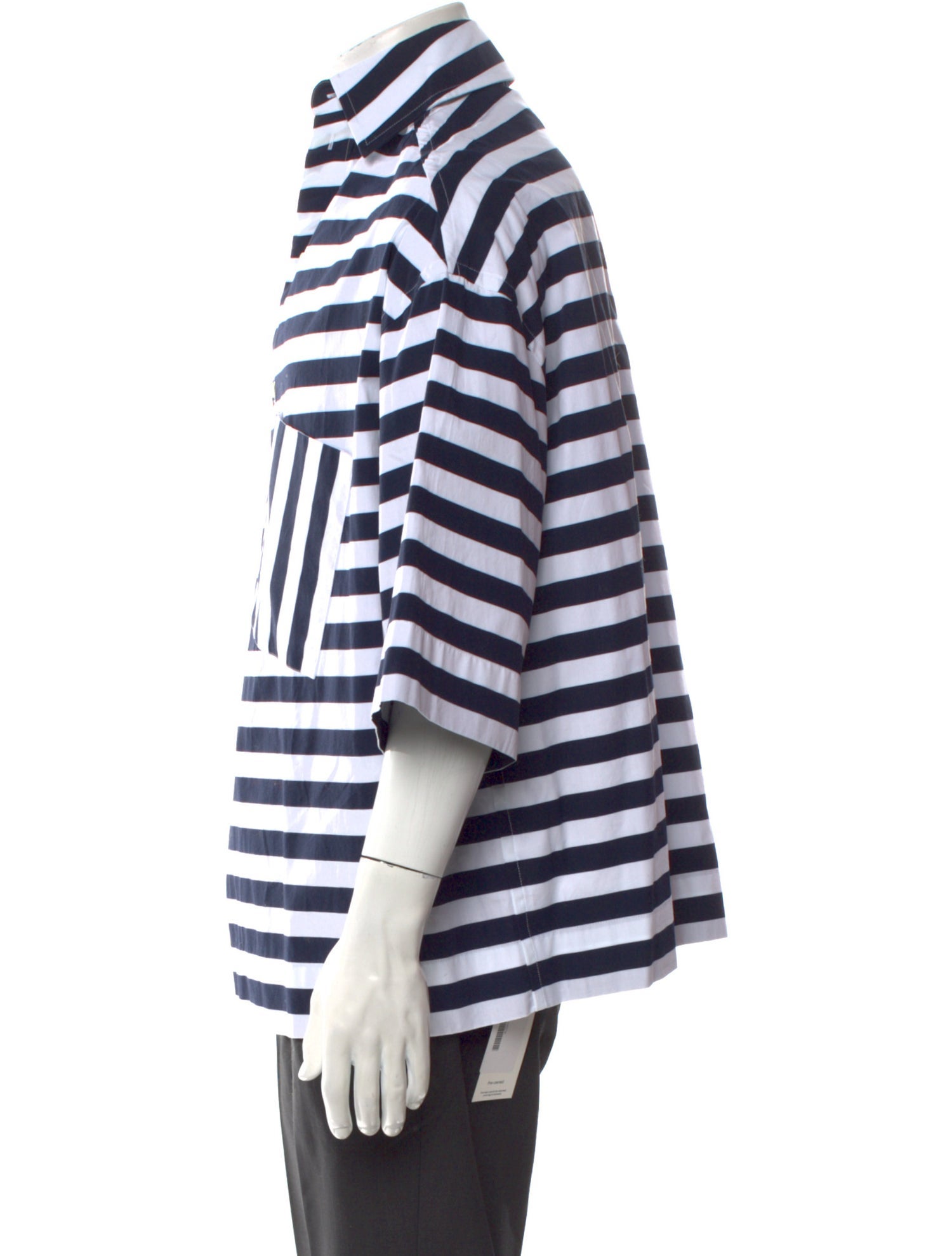 Jacquemus Striped Three-Quarter Sleeve Shirt