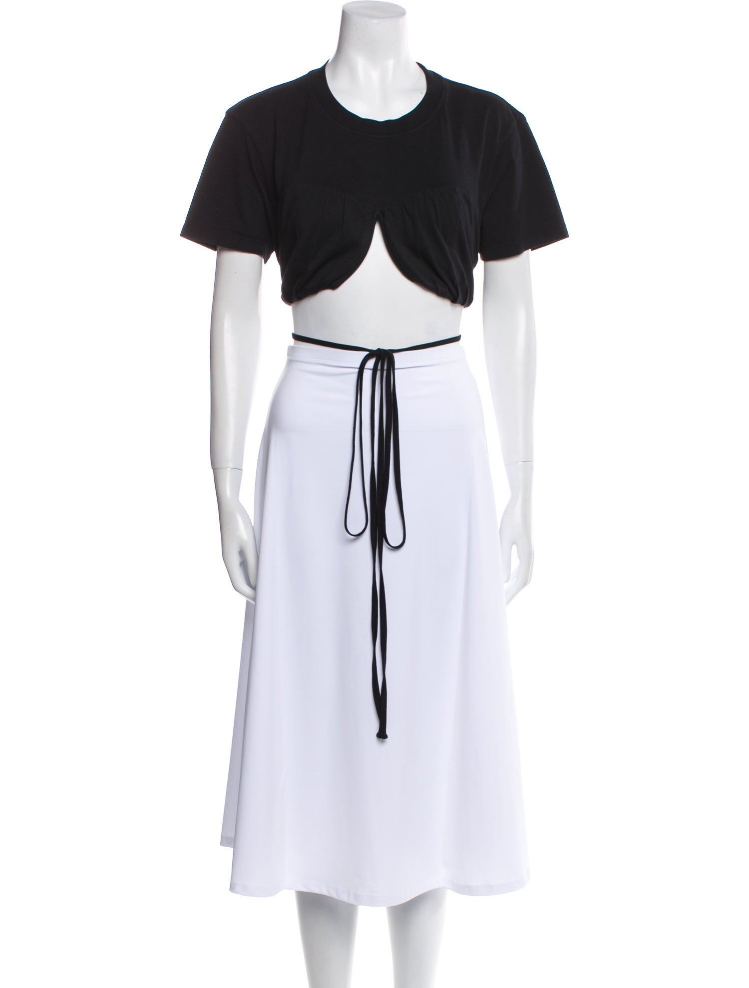 Jacquemus Crew Neck Short Sleeve Crop Top