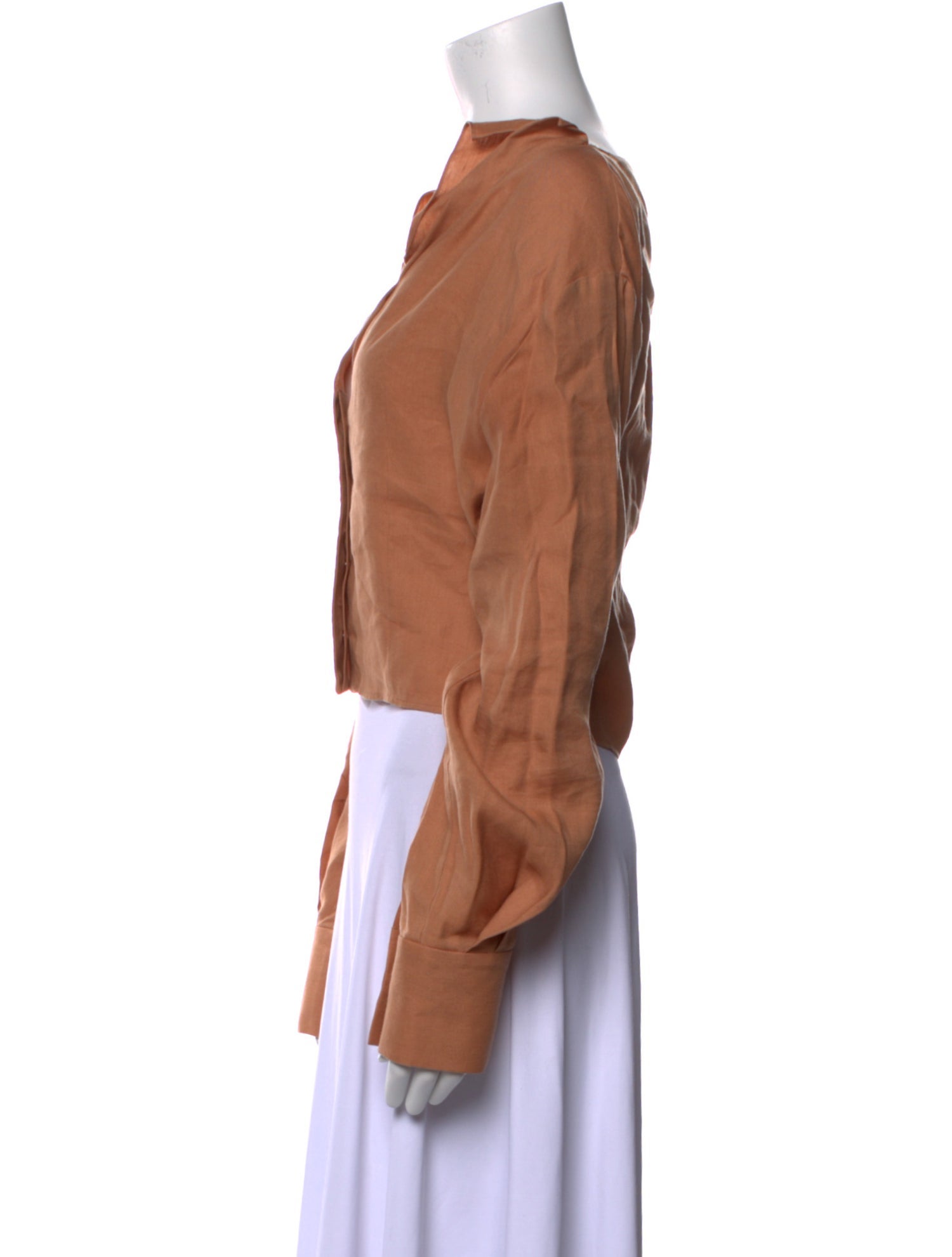 Jacquemus Linen V-Neck Crop Top