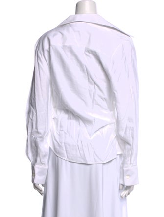 Jacquemus V-Neck Long Sleeve Button-Up Top