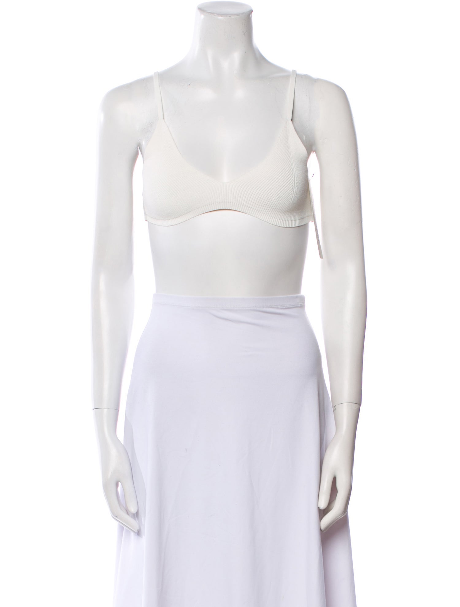 Jacquemus Square Neckline Sleeveless Crop Top