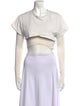 Jacquemus Mock Neck Short Sleeve Crop Top