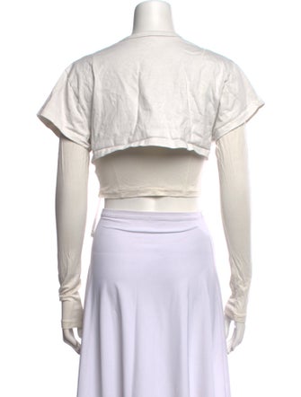 Jacquemus Mock Neck Short Sleeve Crop Top