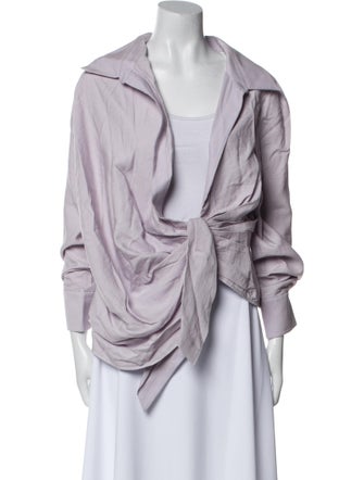 Jacquemus Cowl Neck Long Sleeve Blouse