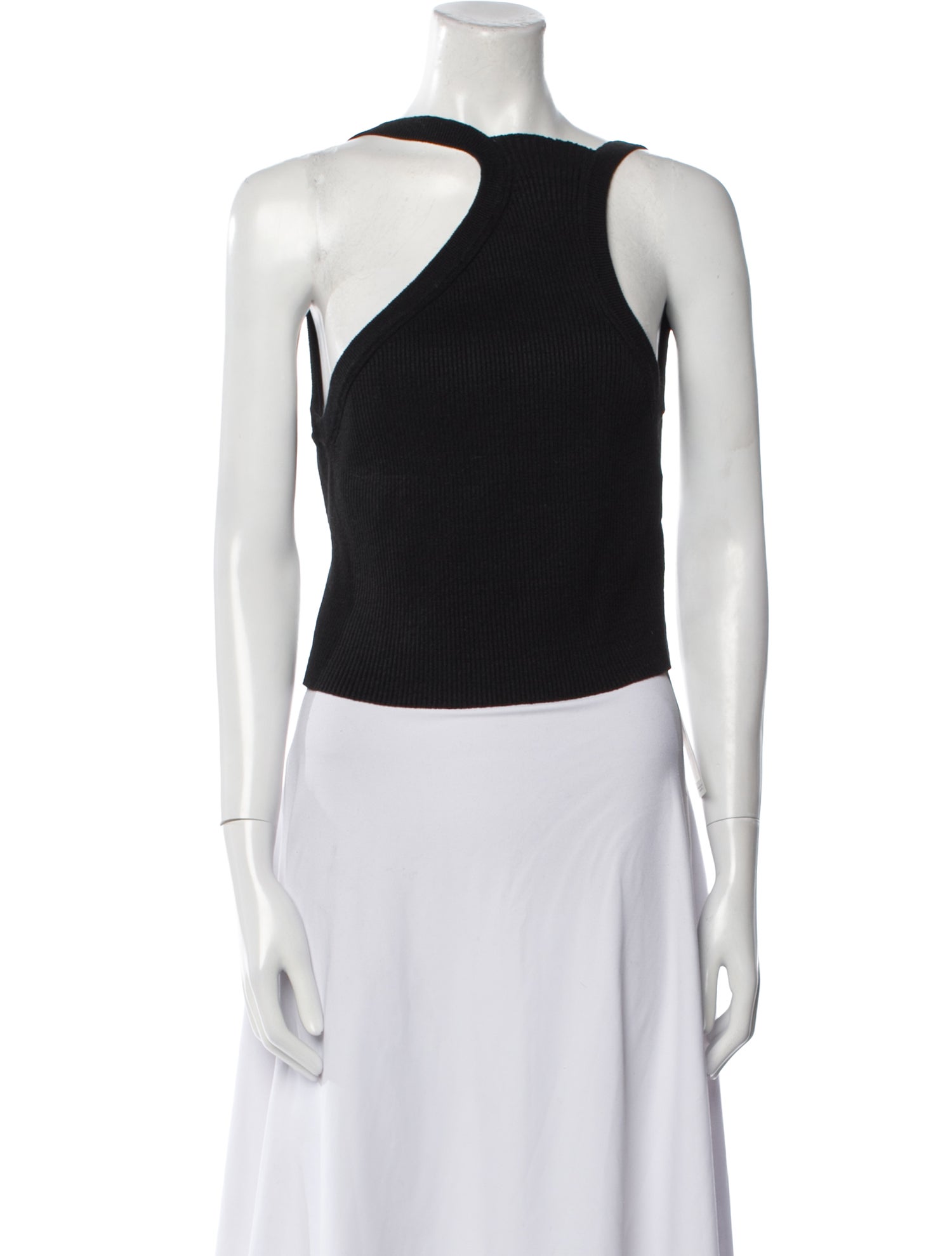 Jacquemus One-Shoulder Sleeveless Crop Top