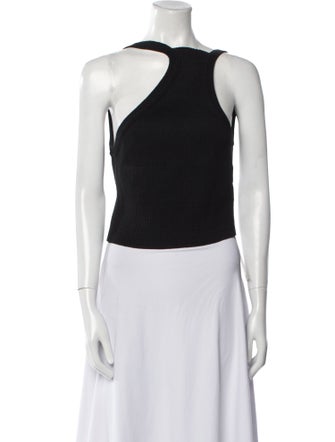 Jacquemus One-Shoulder Sleeveless Crop Top