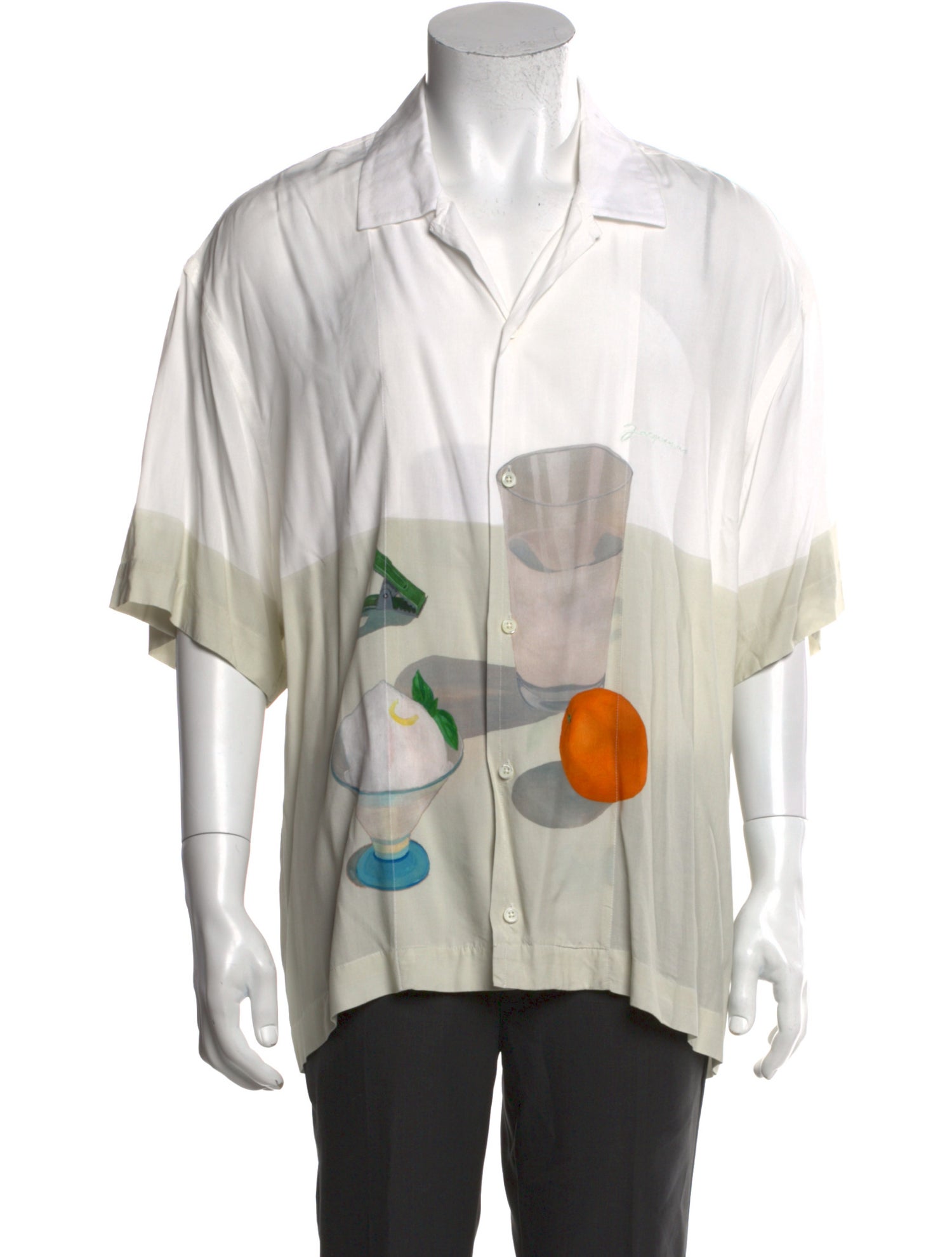 Jacquemus Graphic Print Three-Quarter Sleeve Shirt