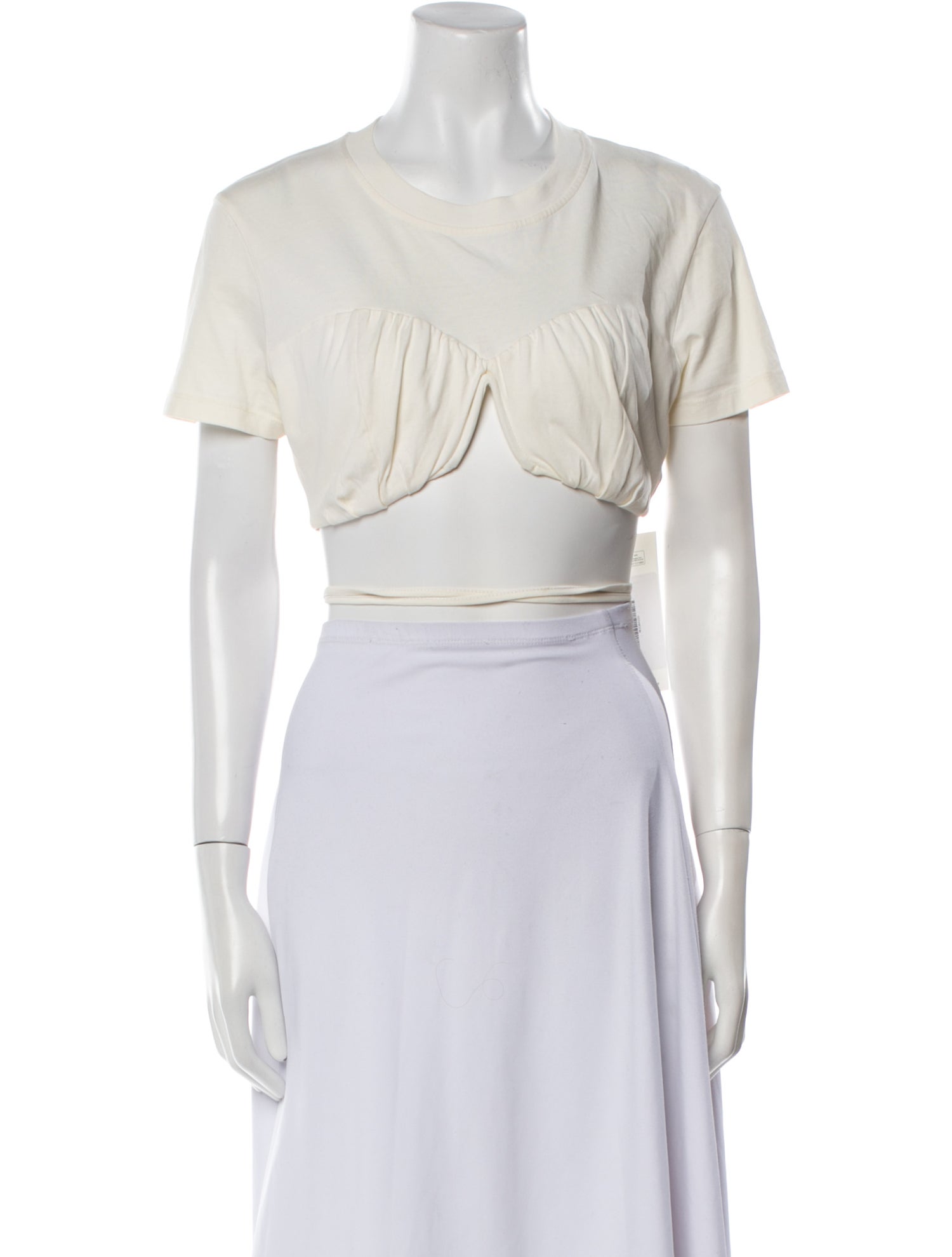 Jacquemus Crew Neck Short Sleeve Crop Top