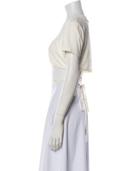 Jacquemus Crew Neck Short Sleeve Crop Top