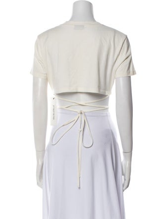 Jacquemus Crew Neck Short Sleeve Crop Top