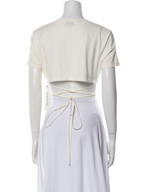 Jacquemus Crew Neck Short Sleeve Crop Top