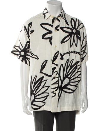 Jacquemus Linen Floral Print Shirt