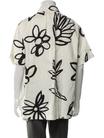 Jacquemus Linen Floral Print Shirt