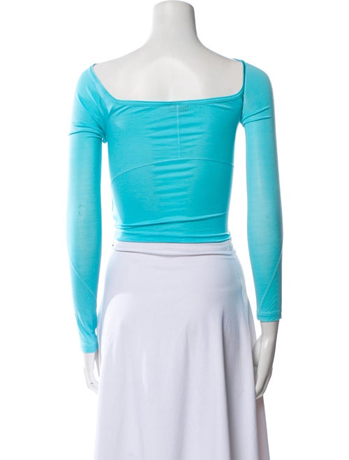 Jacquemus Bateau Neckline Long Sleeve Crop Top