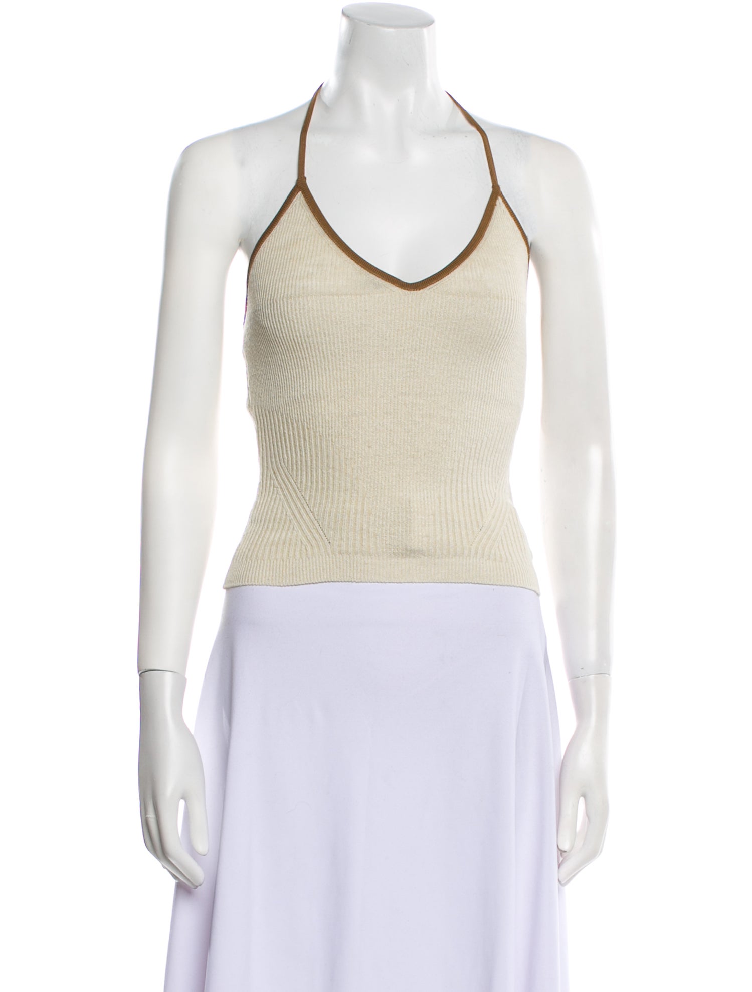 Jacquemus Linen Halterneck Crop Top