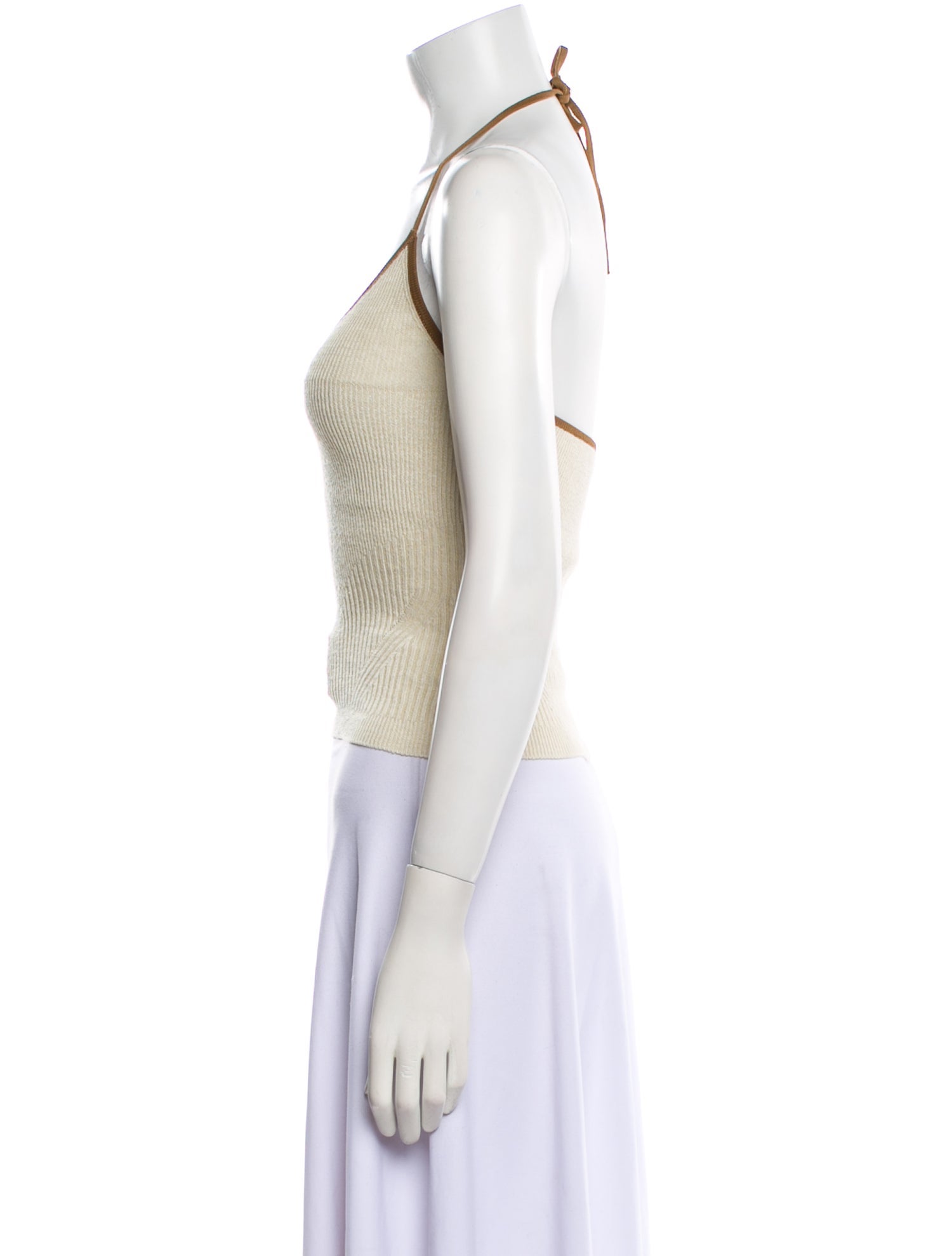 Jacquemus Linen Halterneck Crop Top