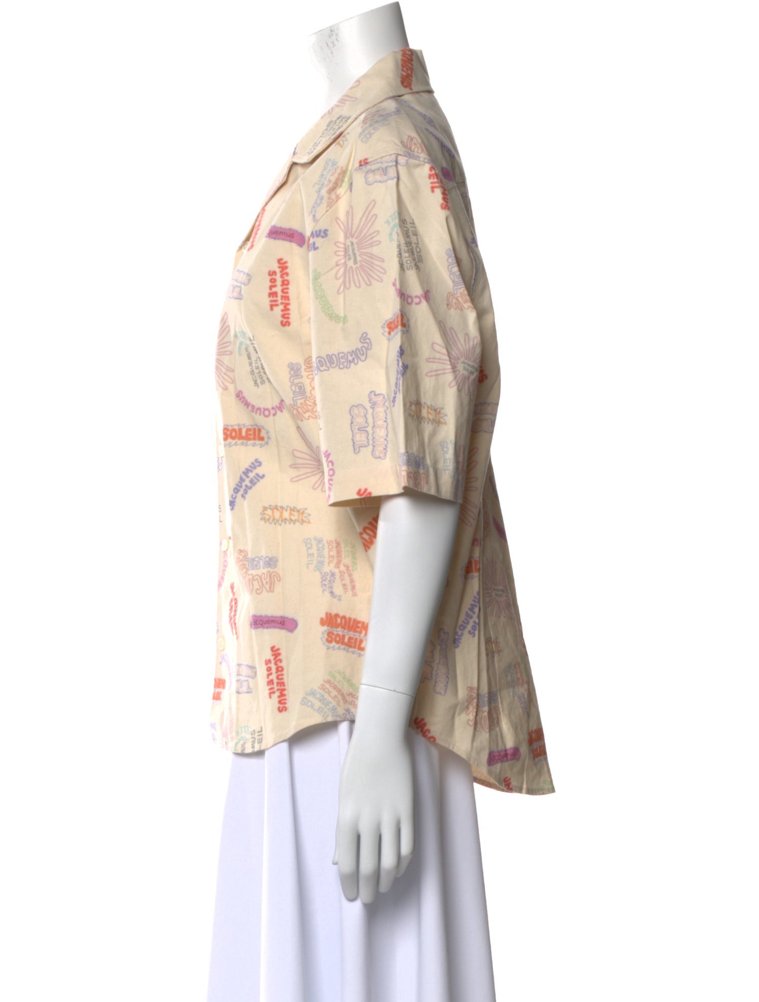 Jacquemus Printed Short Sleeve Button-Up Top w/ Tags