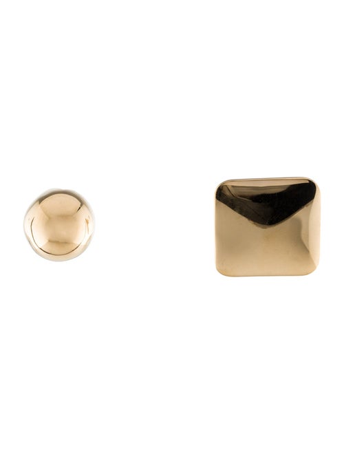 Jacquemus Les Rond Carré Mismatched Studs Earrings